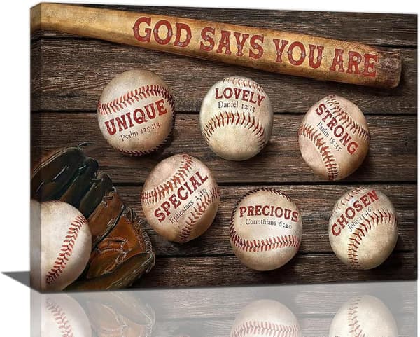 Baseball Wall Art Canvas Print - Modern Home Decor 16