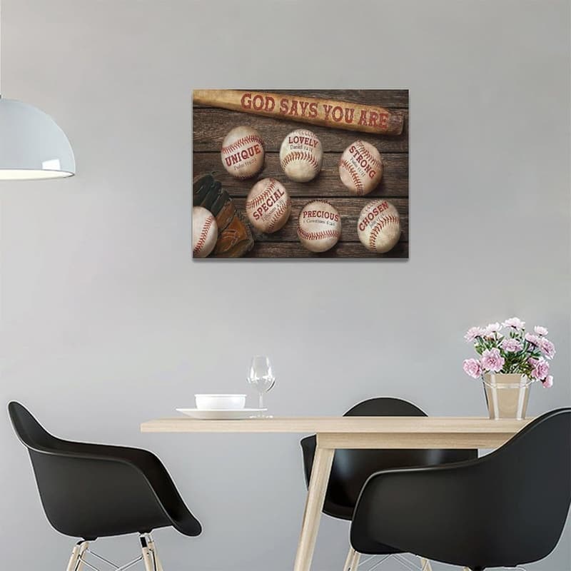 Baseball Wall Art Canvas Print - Modern Home Decor 16