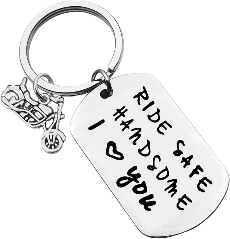 Ride Safe Keychain for Bikers - Valentine's Day Gift