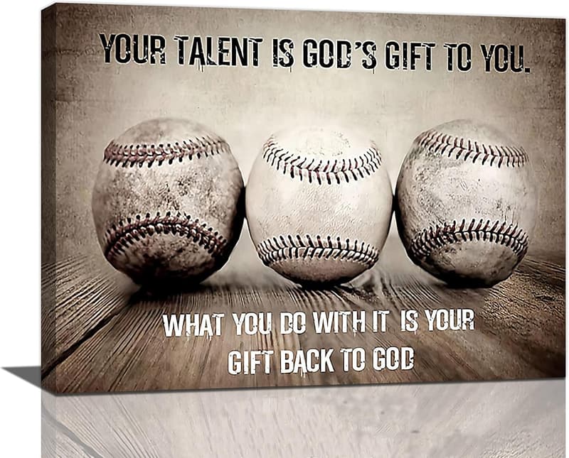 Inspirational Baseball Wall Art - Motivational Canvas Print 16
