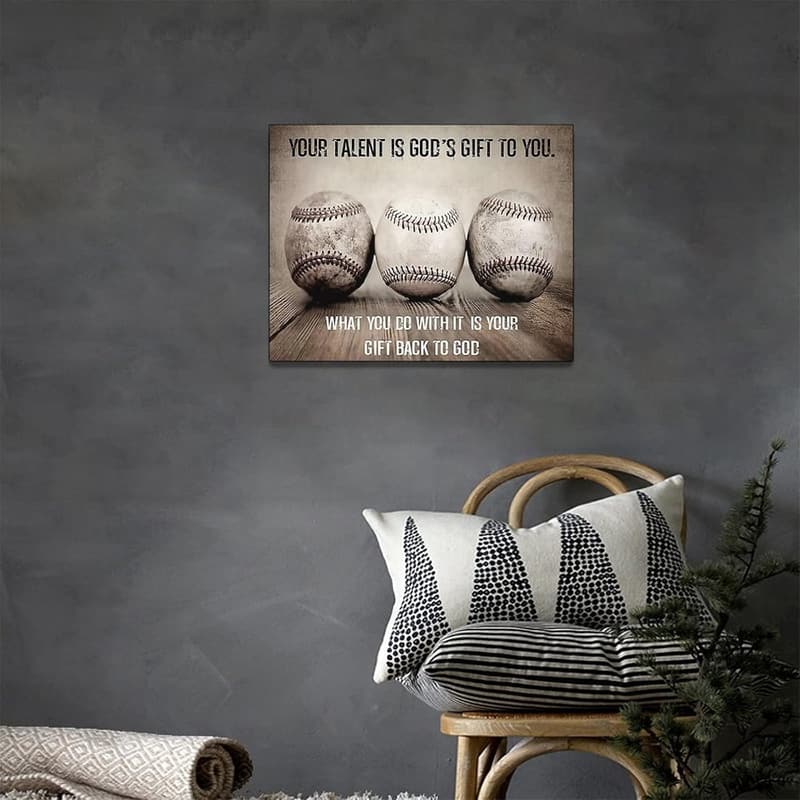 Inspirational Baseball Wall Art - Motivational Canvas Print 16