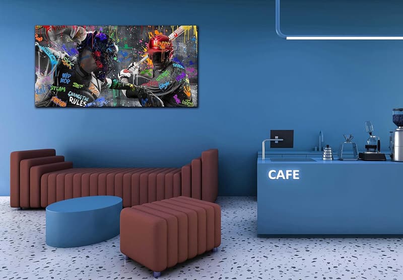 Teen Boy's Graffiti Baseball Wall Art – Ready to Hang 40