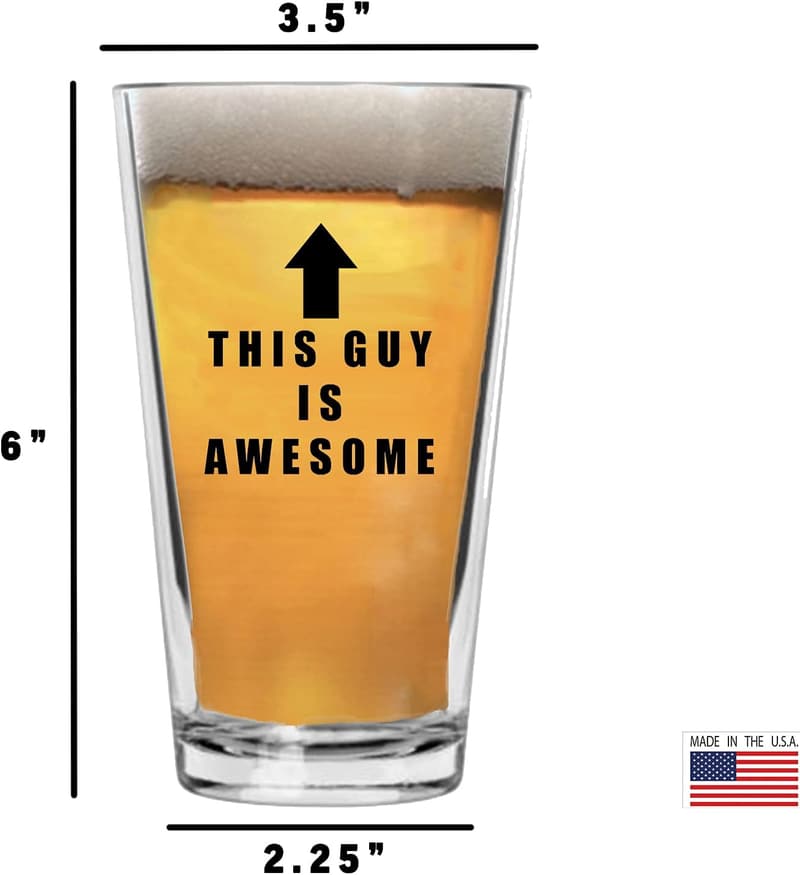 Father's Day Funny Beer Glass - 