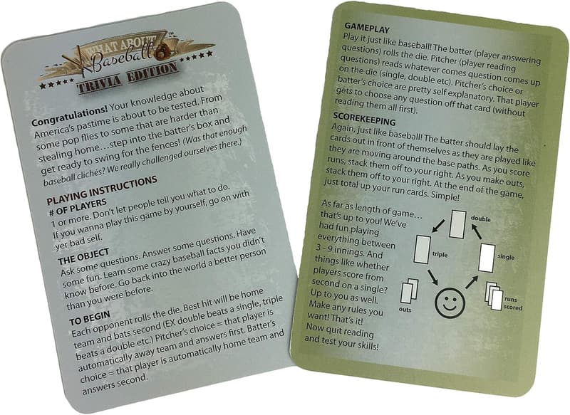 Baseball Trivia Game for Ages 15+, 500 Cards