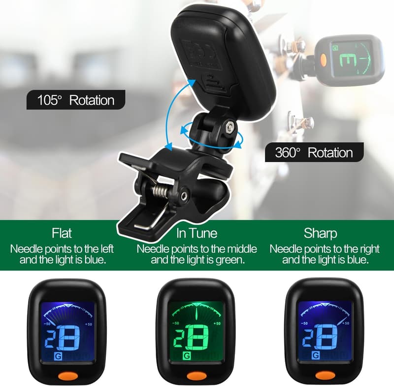 Guitar Capo and Tuner Set for Players and Beginners