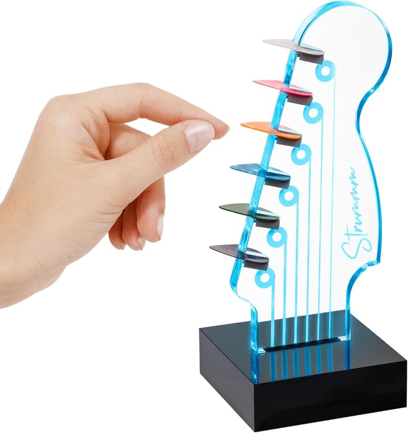 7-Color LED Guitar Pick Holder & Night Light – USB Powered