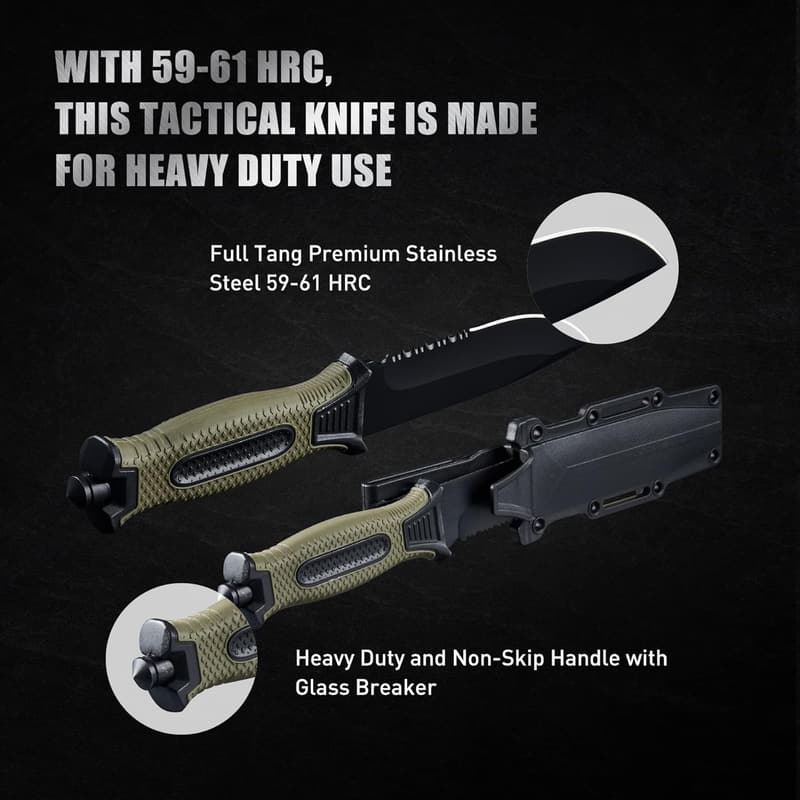 Fixed Blade Tactical Knife - 10