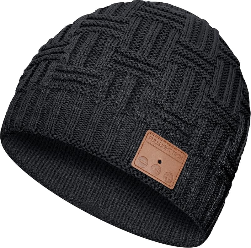 Bluetooth Beanie Hat with Wireless Headphones - Unique Tech Gift for Adults