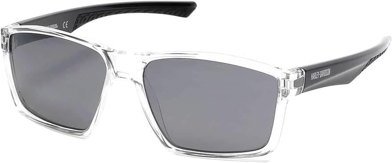 Harley-Davidson Men's Modern Square Sunglasses, Clear