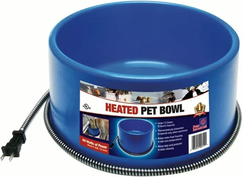 Heated Pet Water Bowl with Thermostatic Control for Large Dogs & Cats
