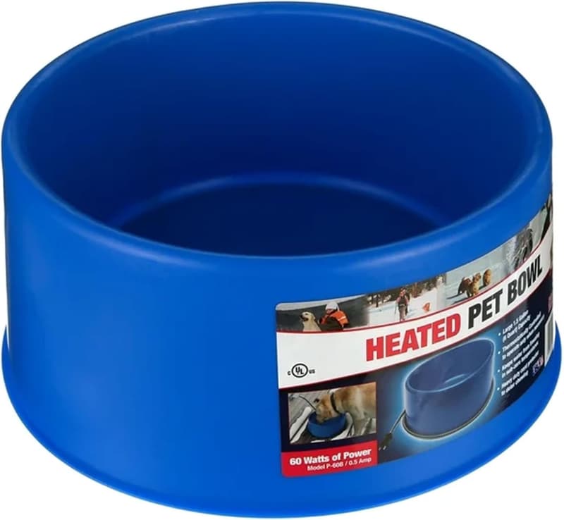 Heated Pet Water Bowl with Thermostatic Control for Large Dogs & Cats