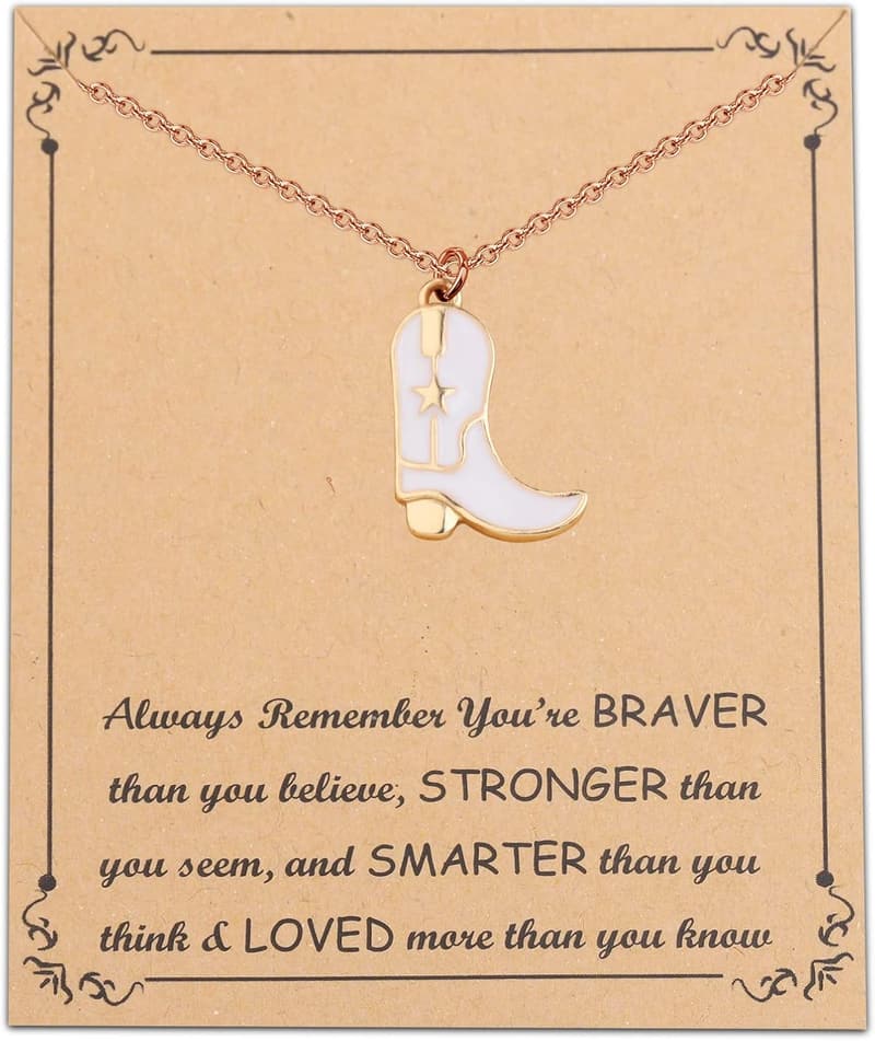 Cowgirl Boot Necklace for Equestrian Enthusiasts