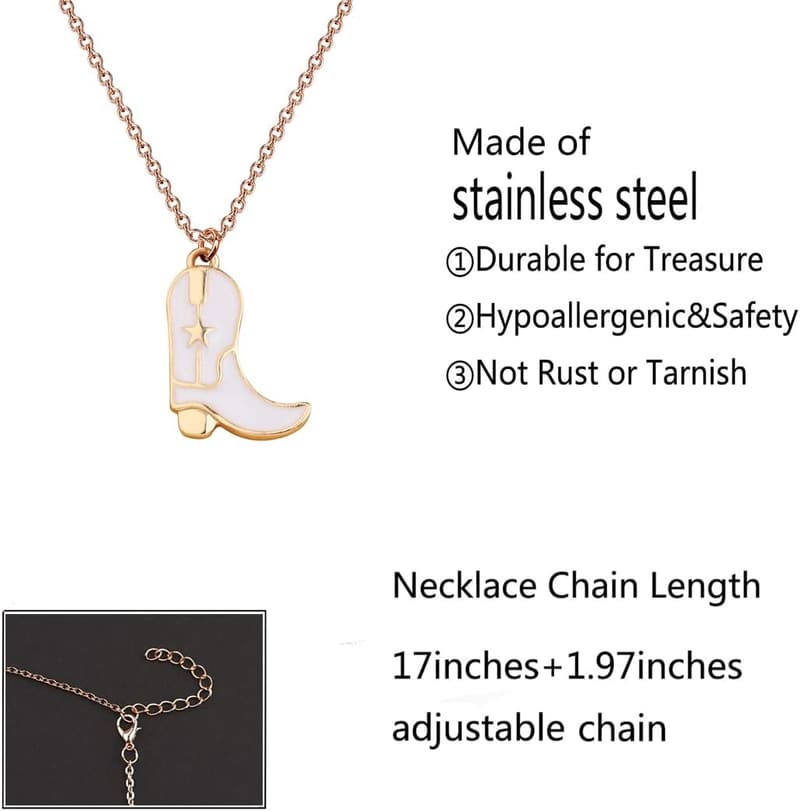 Cowgirl Boot Necklace for Equestrian Enthusiasts