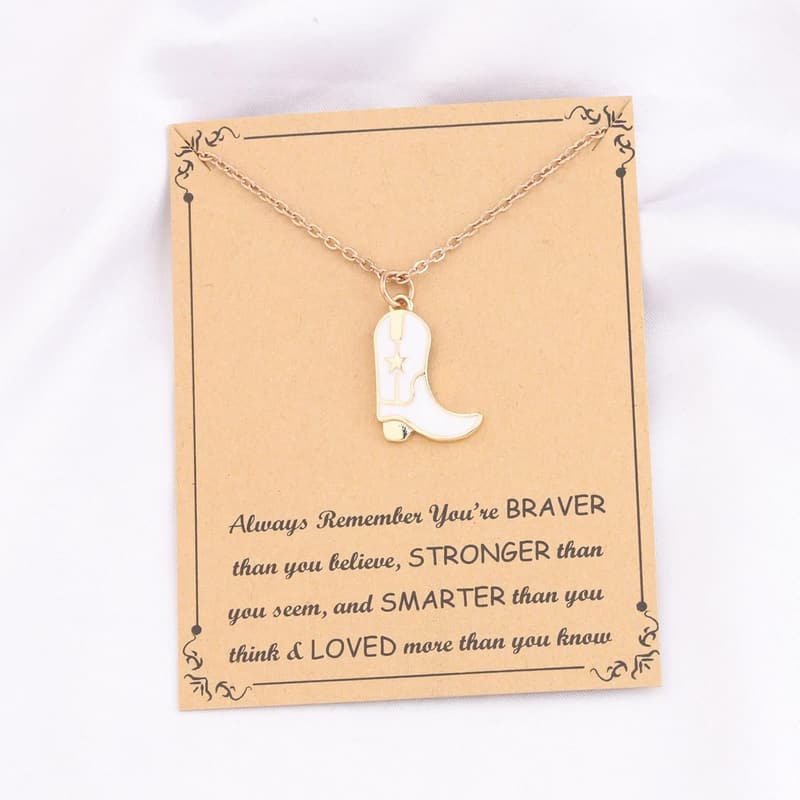 Cowgirl Boot Necklace for Equestrian Enthusiasts
