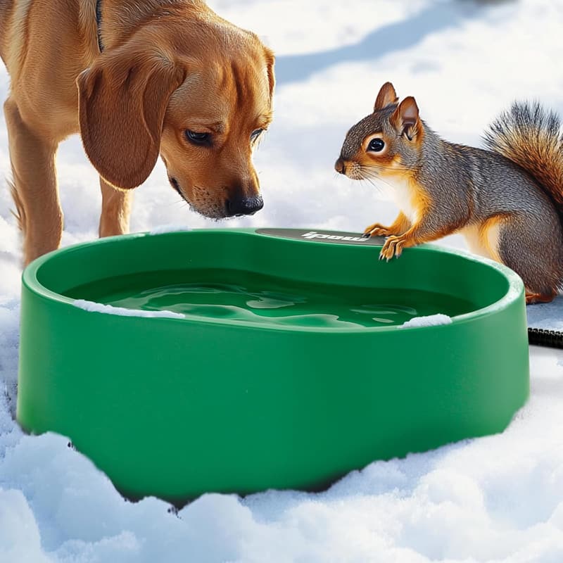Heated Pet Water Bowl - Durable, Waterproof & Anti-Chew, 77-95℉