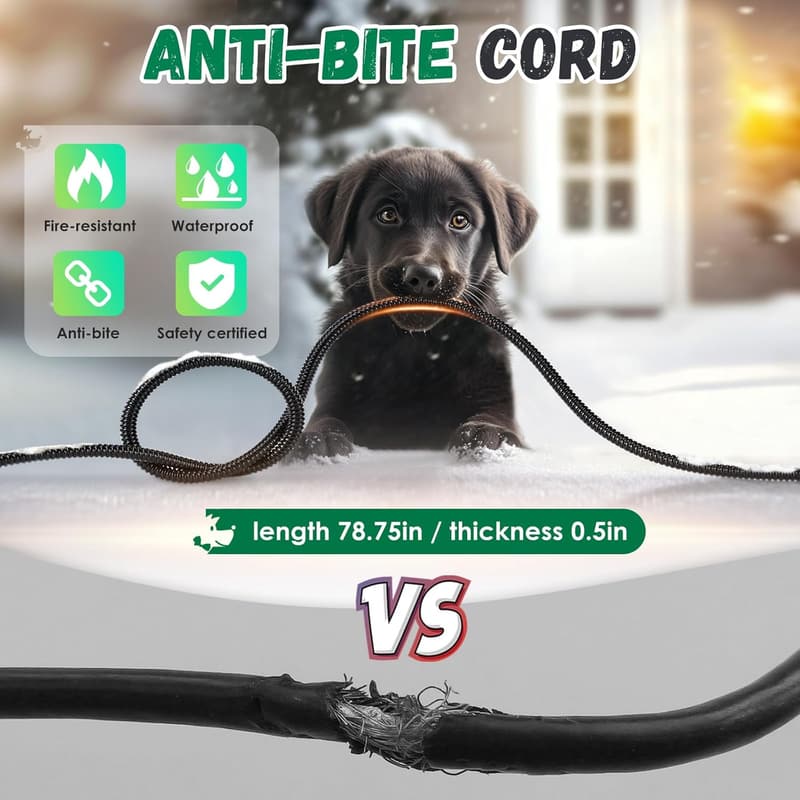 Heated Pet Water Bowl - Durable, Waterproof & Anti-Chew, 77-95℉