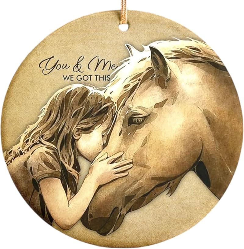 Horse Lover's 2024 Ceramic Christmas Ornament