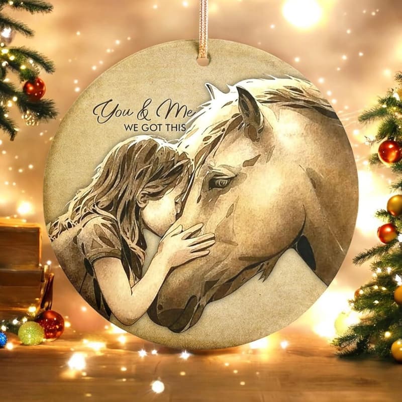 Horse Lover's 2024 Ceramic Christmas Ornament