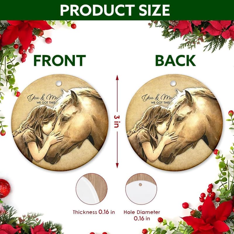Horse Lover's 2024 Ceramic Christmas Ornament