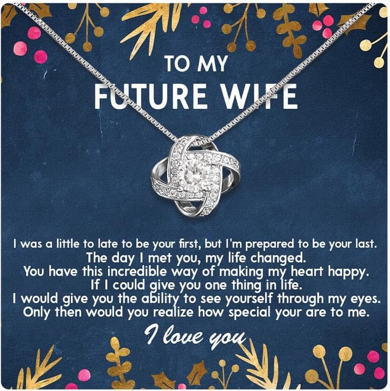 Valentine's Gift Necklace for Future Wife with Heartfelt Message