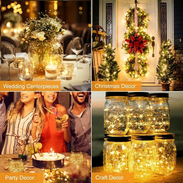 30-Pack Waterproof Fairy Lights - Battery Operated Warm White Decor