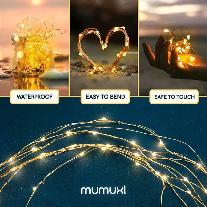 20 Pack Battery-Operated Fairy String Lights - Warm White