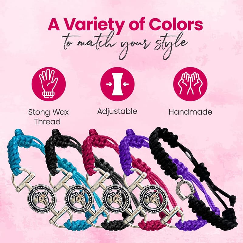 Equestrian Charm Bracelet for Horse Lovers - Adjustable Friendship Jewelry