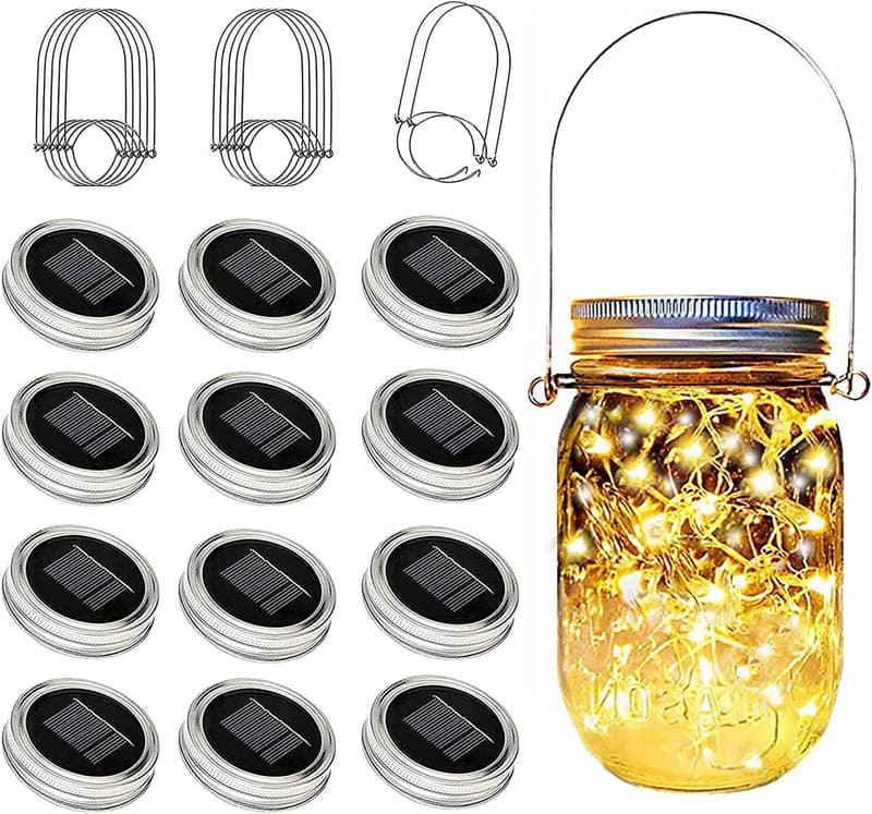 30 LED Solar Fairy Lights for Garden and Party Decorations (12 Pack)
