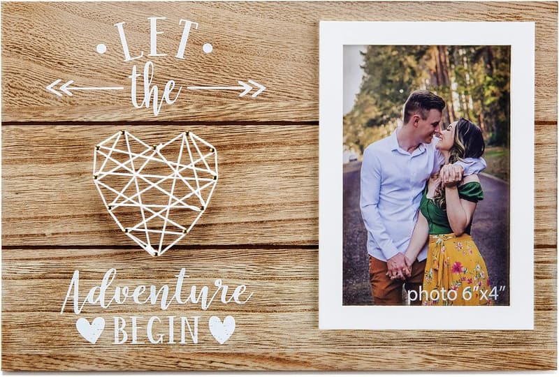 Engagement Photo Frame Gift for Couples - 4x6 Inches