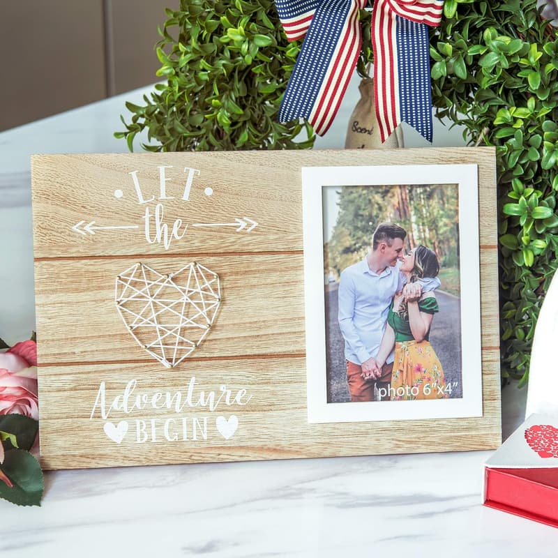 Engagement Photo Frame Gift for Couples - 4x6 Inches