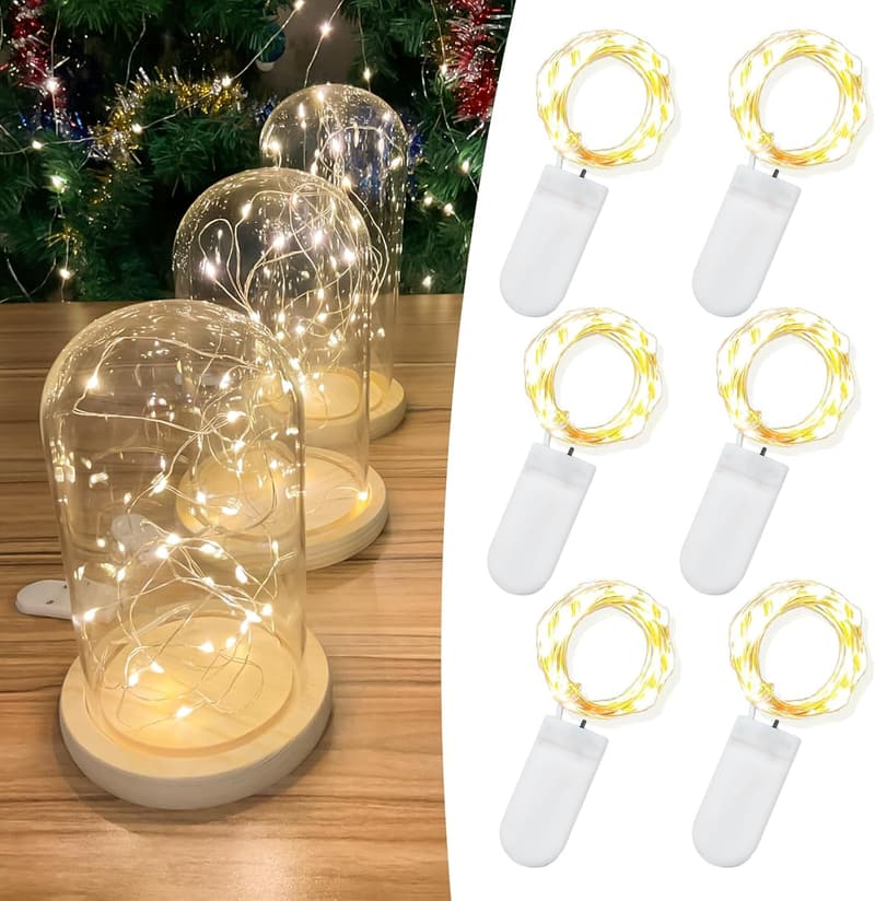 Warm White LED Fairy Lights - 20 Mini String Lights for Weddings & Parties