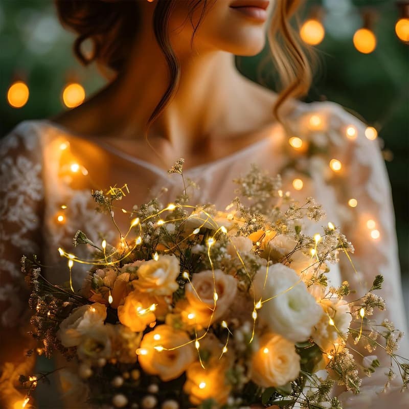 Battery-Powered 7FT Warm White Fairy String Lights - 12-Pack