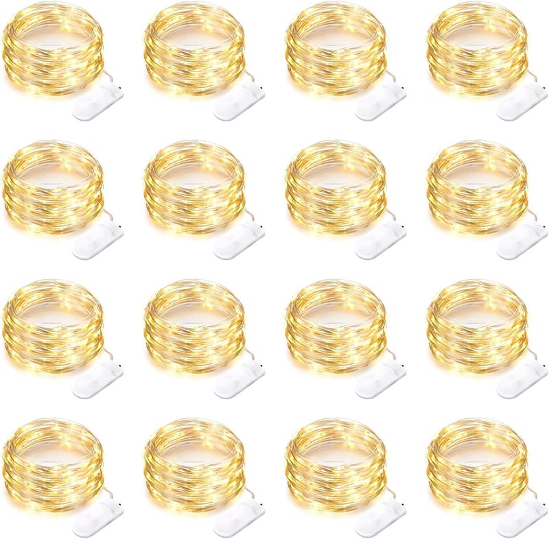 30 LED Waterproof Fairy Lights - 10ft Battery Operated Twinkle Lights