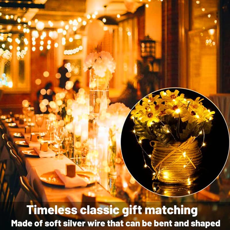 30 LED Waterproof Fairy Lights - 10ft Battery Operated Twinkle Lights