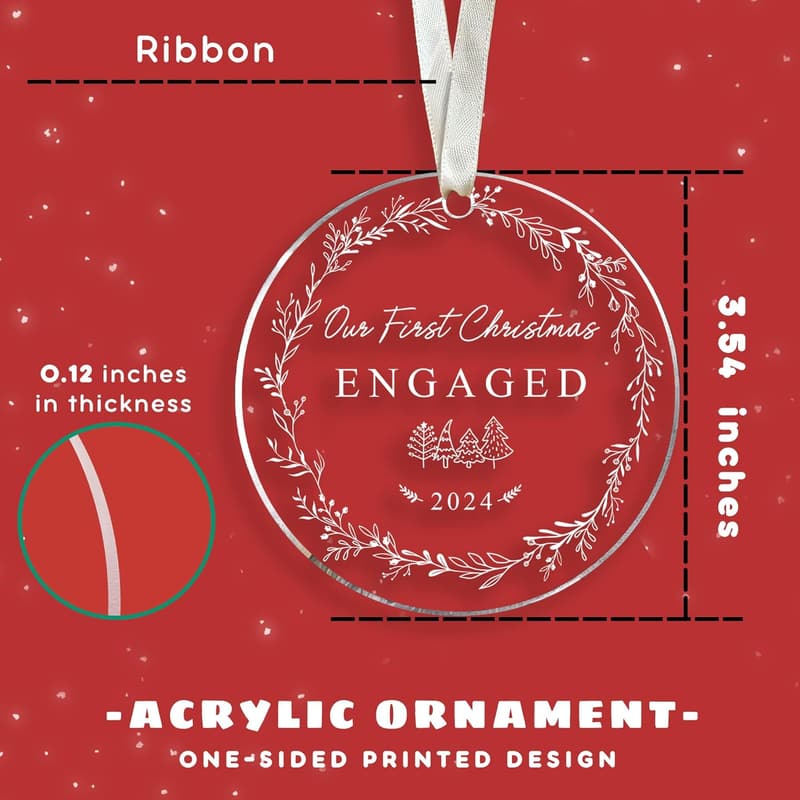 Engagement Gifts for Couples - Acrylic Ornament
