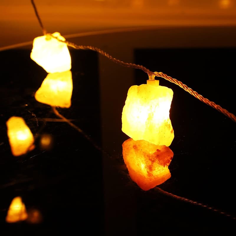 Himalayan Salt String Lights with Remote - 10 LEDs for Parties
