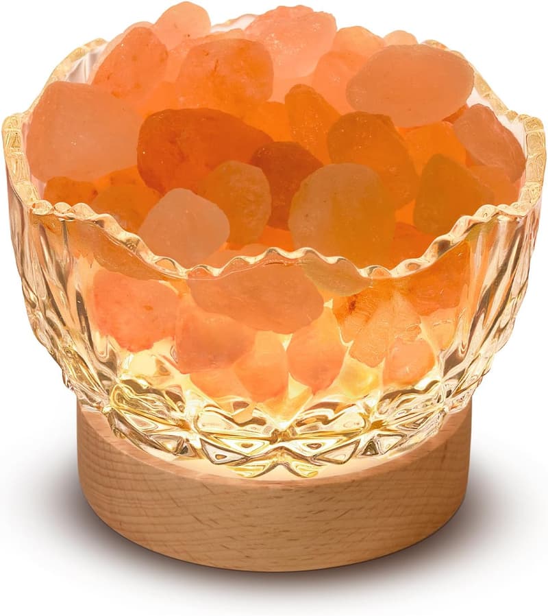 Himalayan Salt Lamp with Adjustable Light Intensity - USB Powered