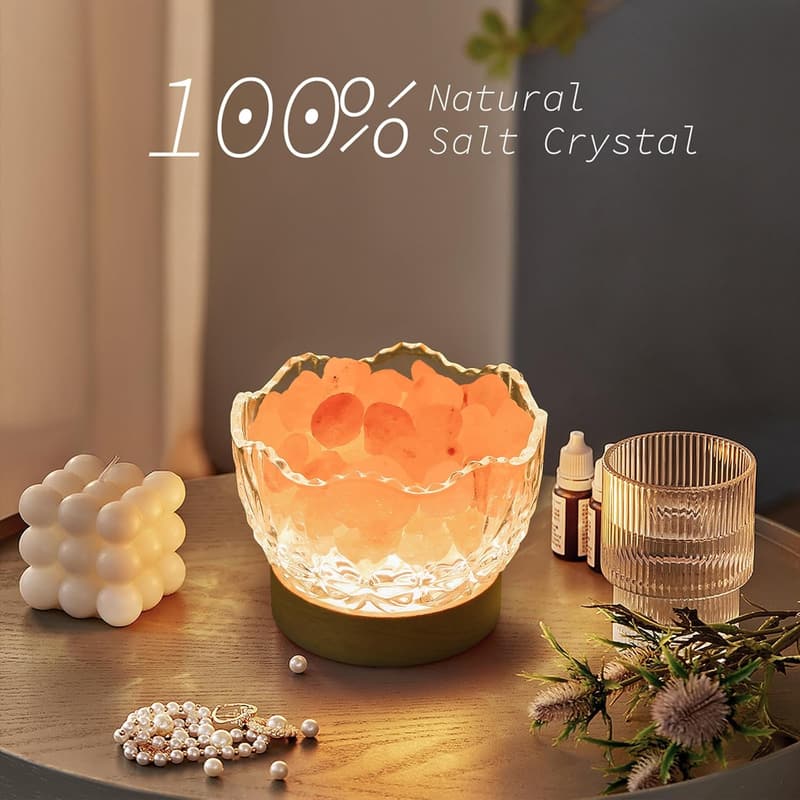Himalayan Salt Lamp with Adjustable Light Intensity - USB Powered