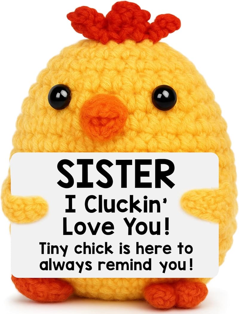 Birthday Gift for Sister - Handmade Crochet Chicken