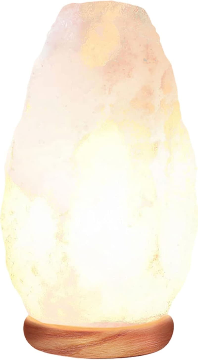 Himalayan Salt Lamp Night Light with Neem Wooden Base