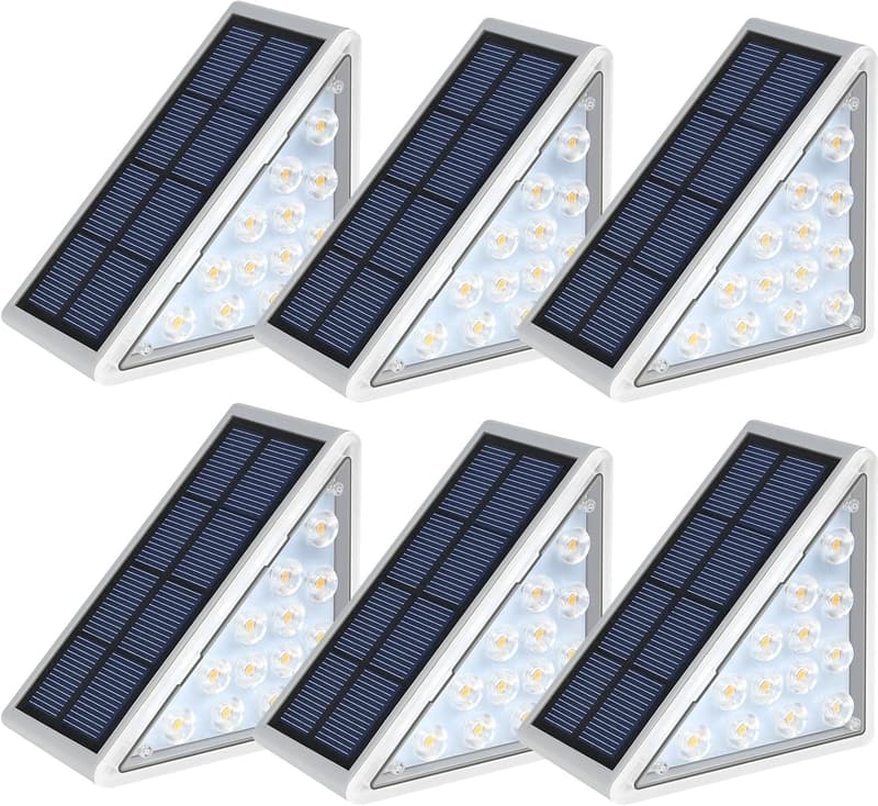 Outdoor Waterproof Solar Step Lights – 6 Pack for Yard & Pathways