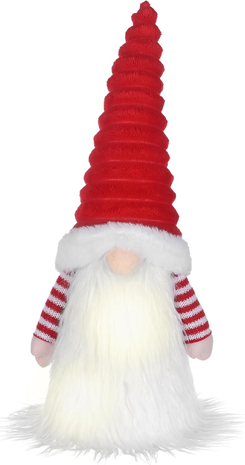 Lighted Gnome Christmas Tree Topper with Timer - 16.5