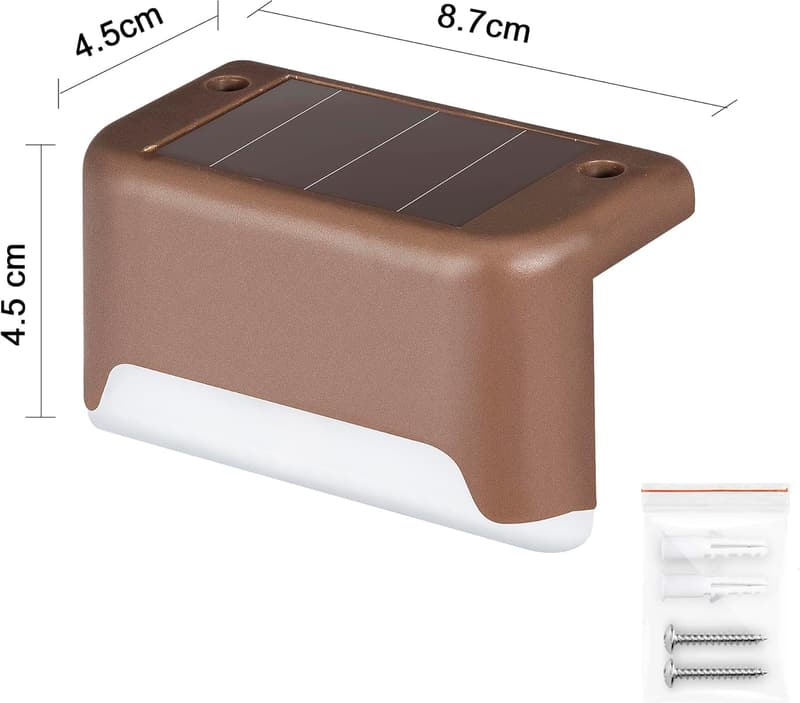 16-Pack Solar Deck & Step Lights - Waterproof Outdoor LED