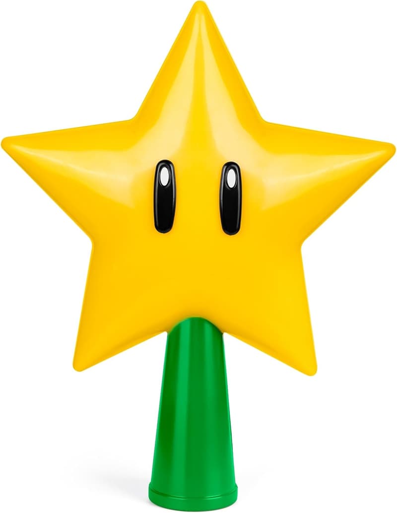 LED Mario Star Christmas Tree Topper - Light Up Decoration