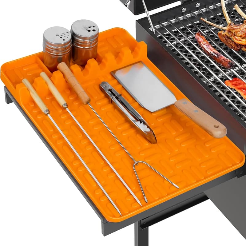 Large Silicone Griddle Mat with Drip Pad for Outdoor Grilling