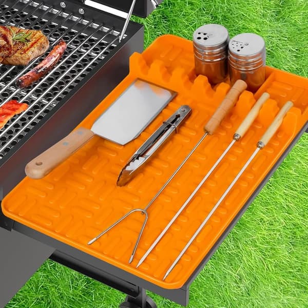 Large Silicone Griddle Mat with Drip Pad for Outdoor Grilling