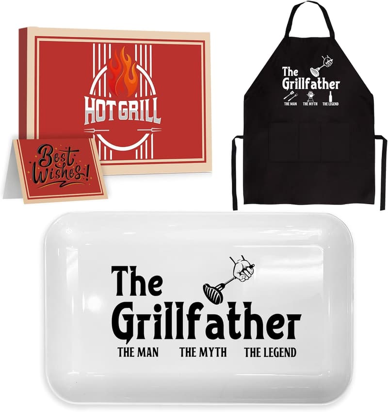 Grillfather Serving Tray: Father's Day Gift for Dad