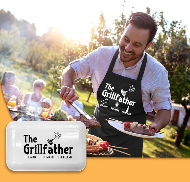 Grillfather Serving Tray: Father's Day Gift for Dad