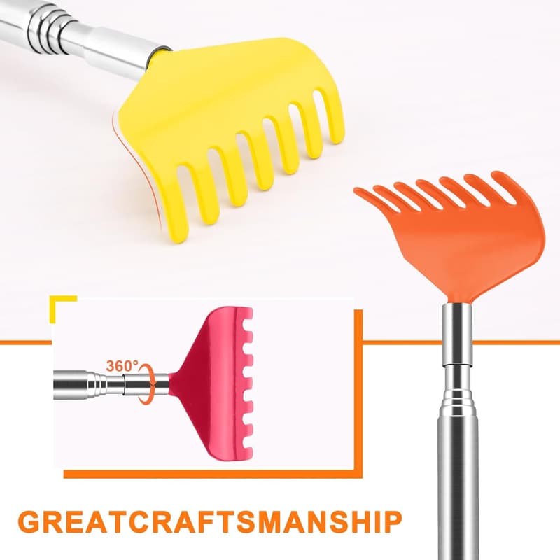 Fathers Day 6-Pack Back Scratcher Gift Set, Extendable Massager