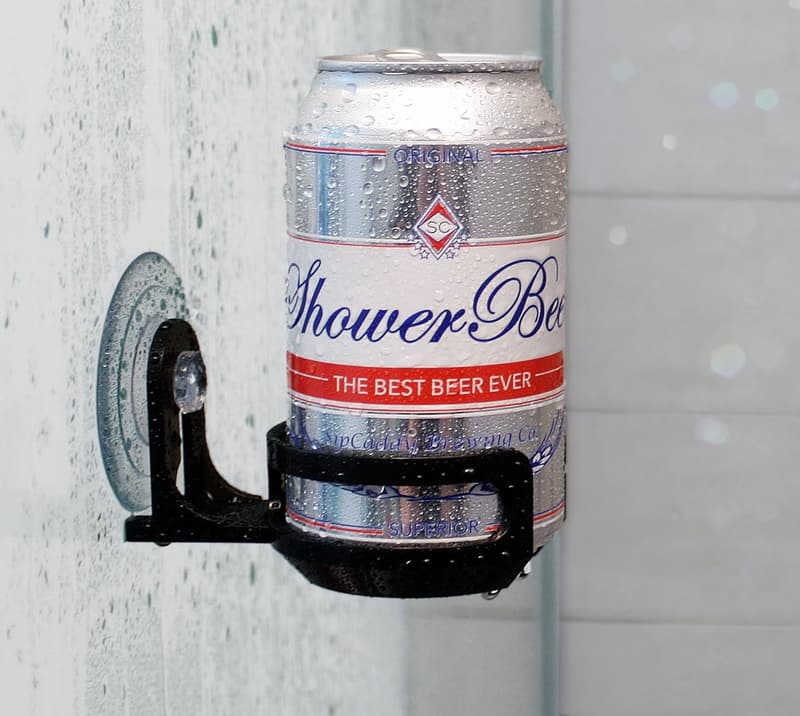 Portable Shower Beer & Bath Wine Holder with Suction Cup
